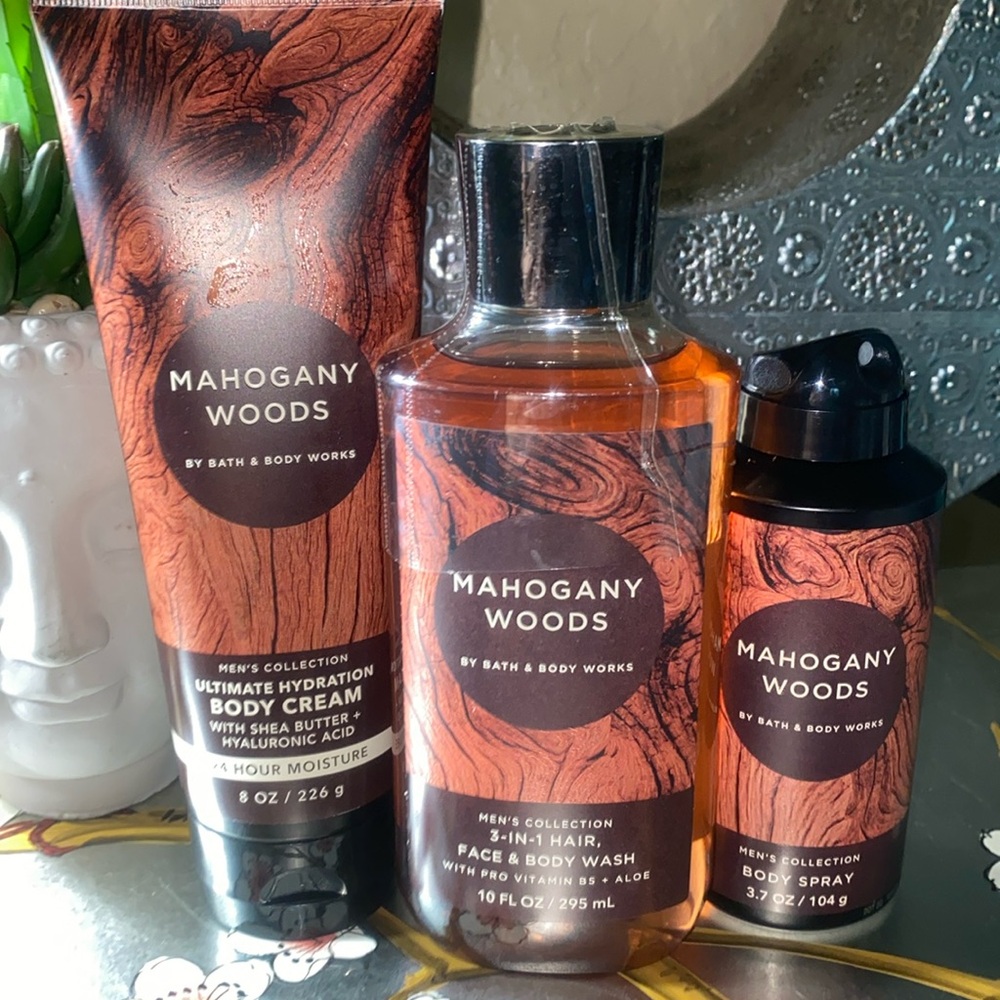 Bath and Bodyworks men’s collection mahogany Woods gift set